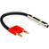 Hosa Technology Speaker Cable Adapter 1/4" Female to Dual Banana (16 Gauge) - 6"
