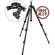 Manfrotto 190XB Tripod Legs (Black) with 056 3-D Head - Supports 6.7 lbs (3kg)