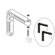 Da-Lite 98035 #6 Wall Mount Brackets (Extends 6", Pair, Black)