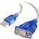 CablesToGo 13" (0.33m) Port Authority USB Serial DB9 Adapter Cable (Blue)