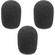 Pearstone Foam Windscreens for 1/4" Diameter Microphones (3 Pack, Black)