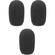 Pearstone Foam Windscreens for 3/8" Diameter Microphones (3 Pack) (Black)