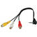 Delvcam DELV-RAAVCAB 4 Contact 3.5mm Plug to 3 RCA 10" AV Cable