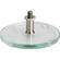 K&M 23280 Transparent Glass Round Base Microphone Stand 