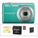 Nikon Coolpix S220 Digital Camera with Deluxe Accessory Kit (Aqua Green)