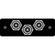 FSR IPS-V230S-BLK RCA (GRN/BLU/RED) to RCA Bulkhead Insert Plate (Black)