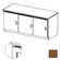 Middle Atlantic Credenza Rack Finishing Kit (Contemporary, 3 Bay, Smoked Plexiglass Doors)