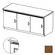 Middle Atlantic Credenza Rack Finishing Kit (Traditional, 3 Bay, Solid Doors)