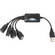 Aleratec High-Speed Flexible USB 2.0 4-Port Hub with Splitter Cable