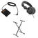 B&H Photo X-Stand with Headphones and Foot Switch - Keyboard Essentials Bundle