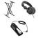 B&H Photo Double-Braced X-Style Stand with Headphones and Sustain Pedal - Keyboard Essentials Bundle