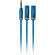 Xtreme Cables Mini 3.5mm Metallic Audio Splitter Cable (Blue, 36")