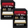 Sony 32GB SDHC Memory Card Class 10 UHS-I (2-Pack)
