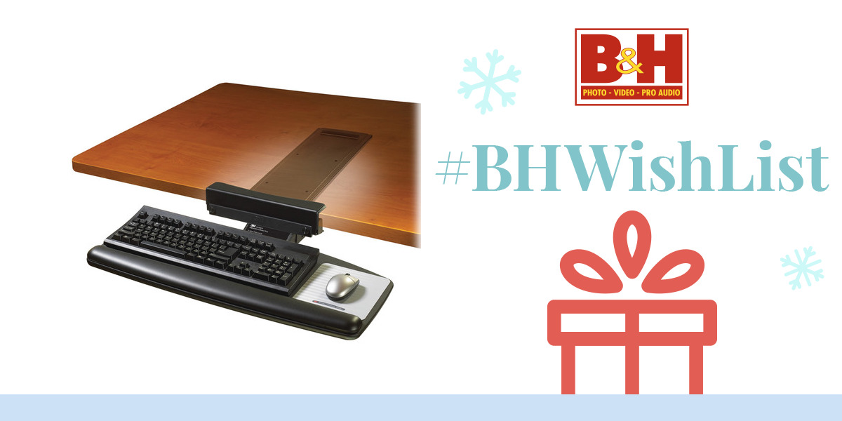 3M AKT65LE Adjustable Keyboard Tray with KnobAdjust Arm AKT65LE