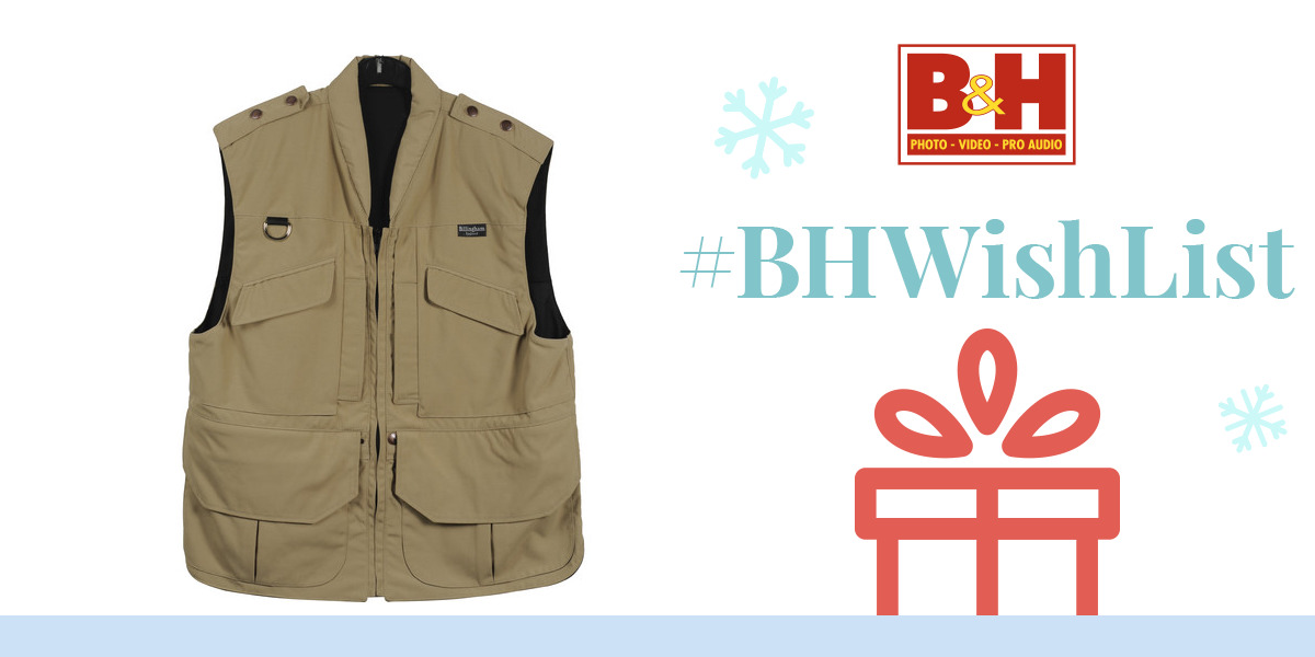 Billingham Large Photo Vest (Stone) BI 536366 B&H Photo Video