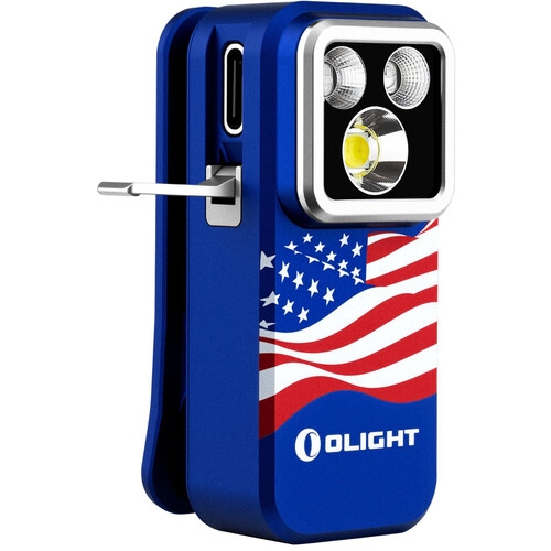 Oclip Pro S Rechargeable Clip-On Light (Stars and Stripes)
