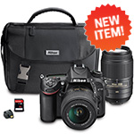 D7100 DSLR Camera with 18-55mm and 55-300mm Dual Lens Wi-Fi Kit