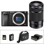 a6000 Mirrorless Digital Camera with 16-50mm Lens and Accessory Kit (Black)