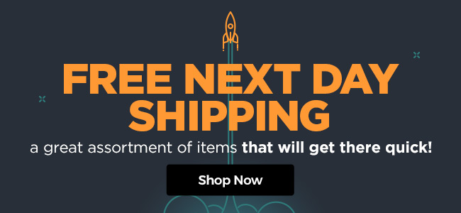 Free Next Day Shipping Banner