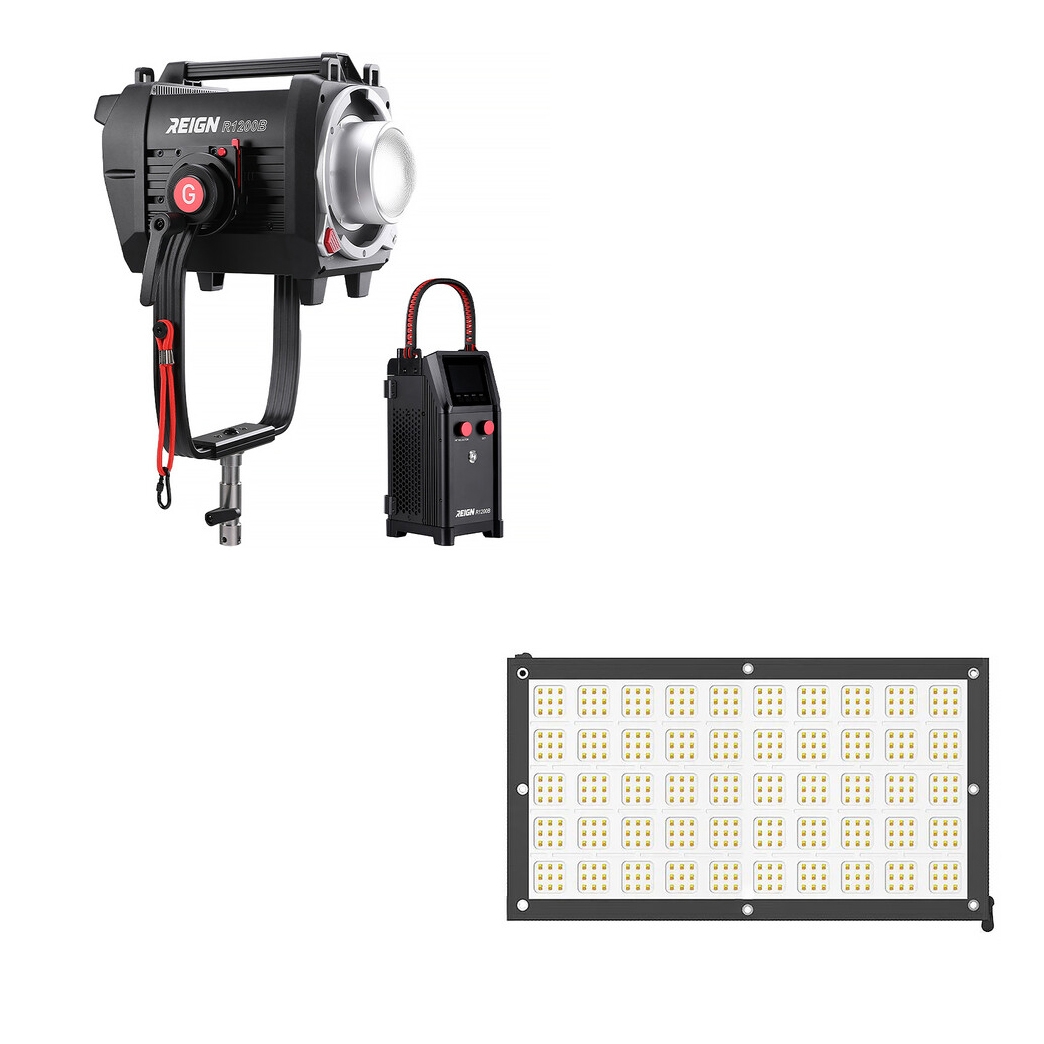 Reign R1200B Bi-Color LED Monolight and ZipTile LED Panels