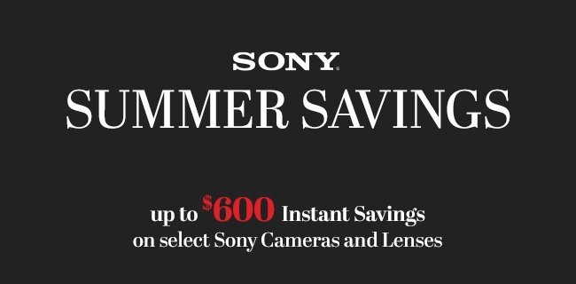 Sony Summer Savings Header