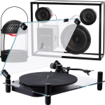 Clear Speakers & Turntable