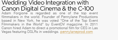 Wedding Video Integration with Canon Cinema