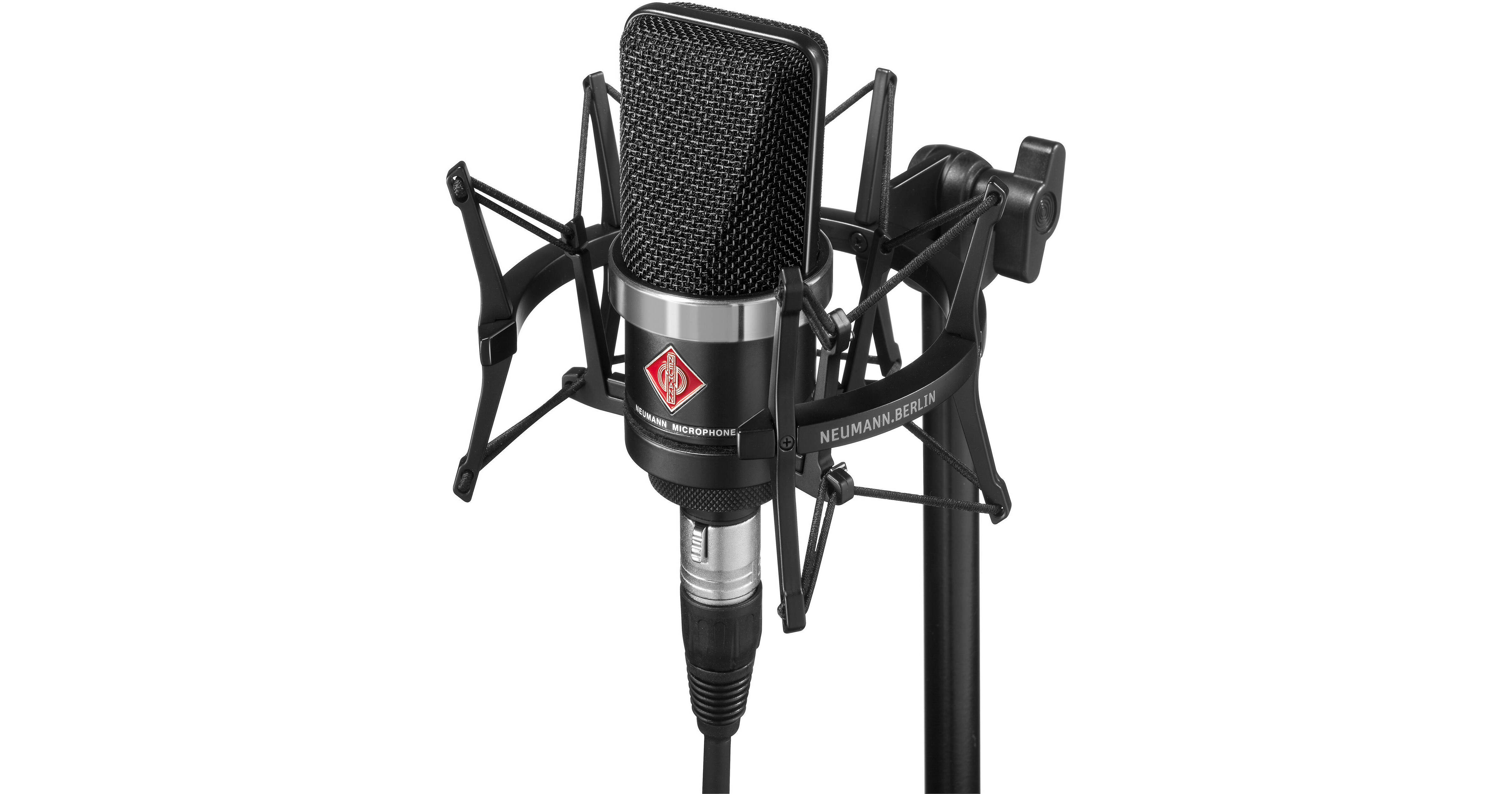 Neumann TLM 102 BK Studio Set Large-Diaphragm Cardioid Condenser Microphone  with Shockmount (Black)