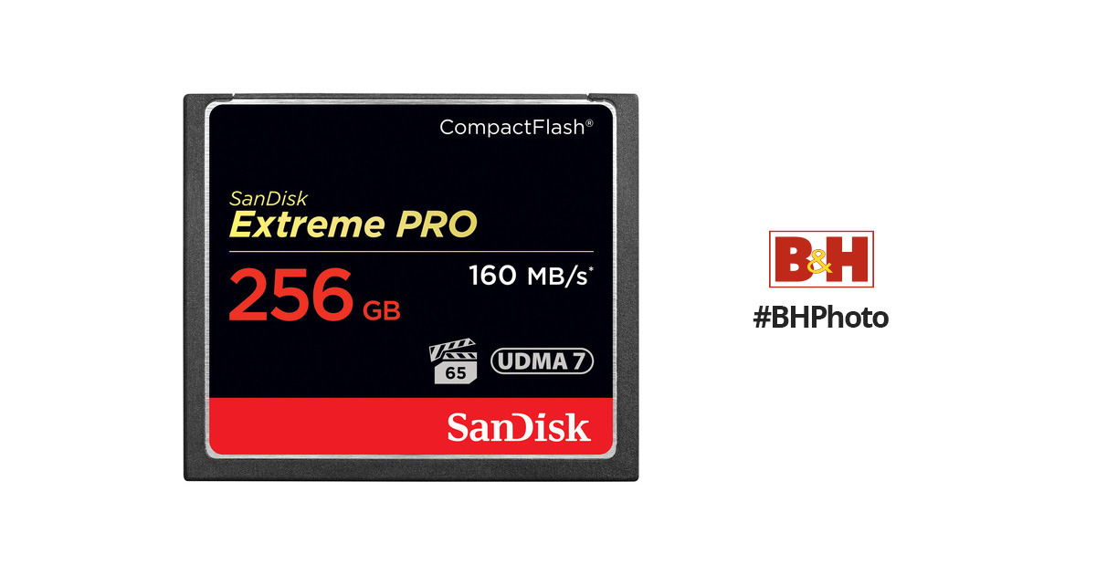 SDCFXPS-25G-X46 SanDisk SDCFXPS-256G-X46 Extreme PRO 256GB CompactFlash Memory Card UDMA 7 Speed Up To 160MB/s