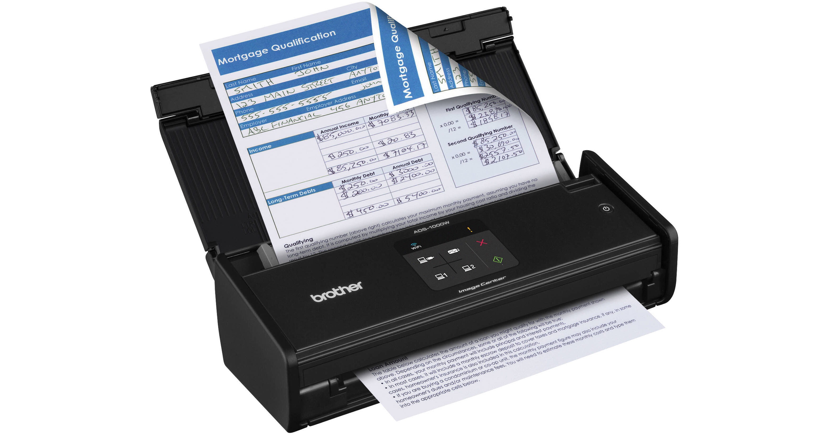 Brother ADS1000w Wireless Document Scanner ADS1000W B&H Photo