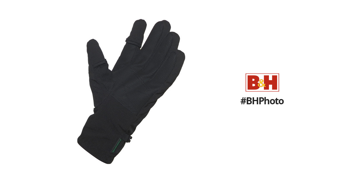 Freehands Men's Softshell Photo Gloves (Large, Black)