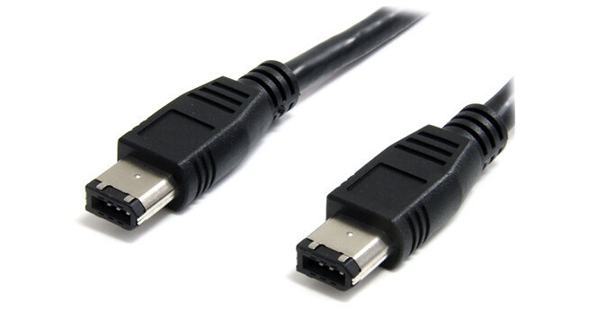 StarTech FireWire 400 Cable 6pin Male to 6pin Male (1')