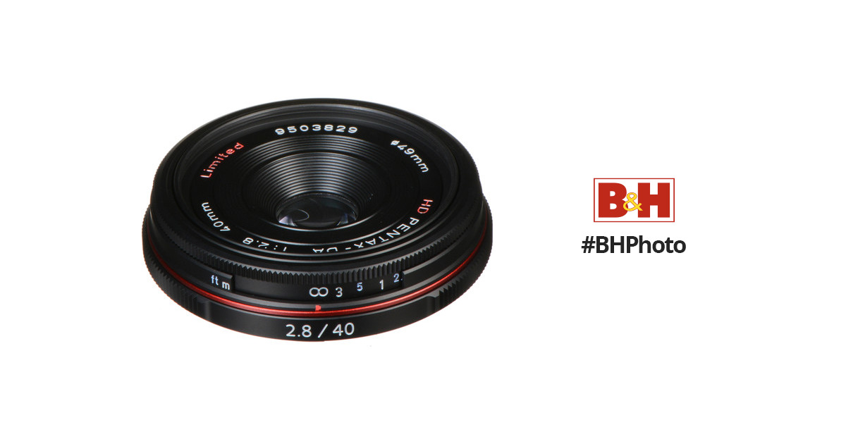 Pentax HD Pentax DA 40mm f/2.8 Limited Lens (Black)