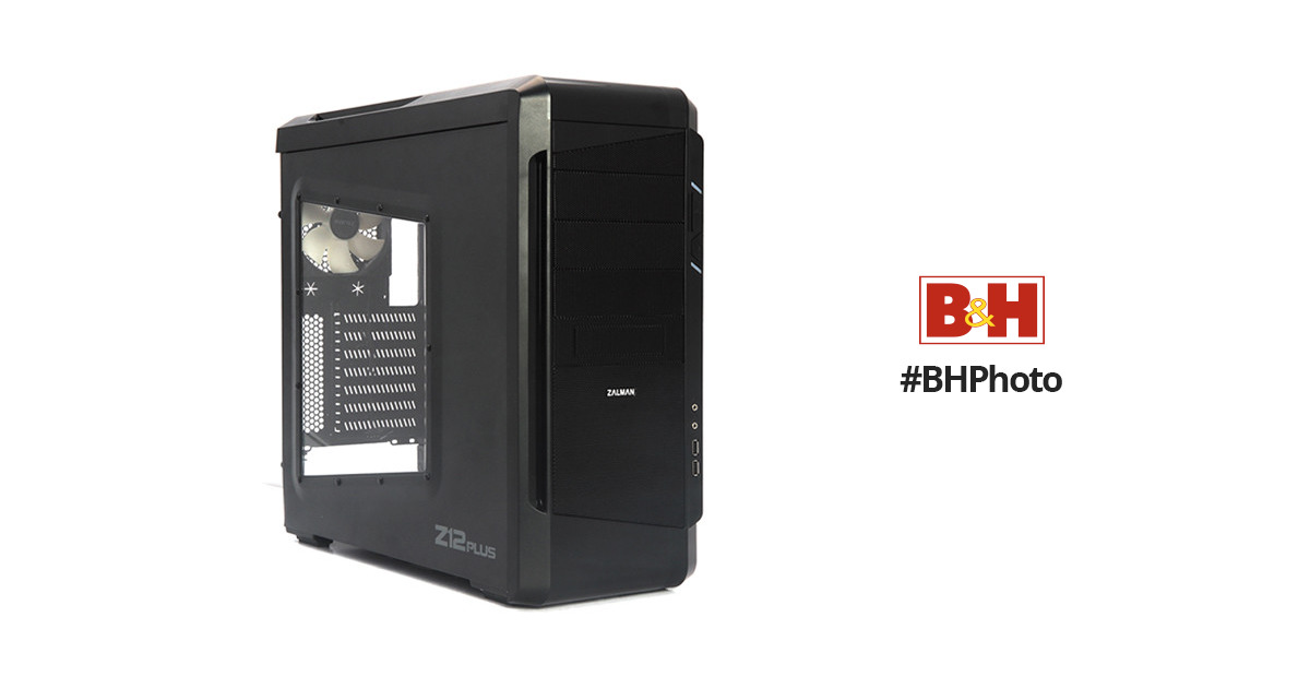 ZALMAN USA Z12 Plus Mid Tower PC Case (Black) Z12PLUS B&H Photo