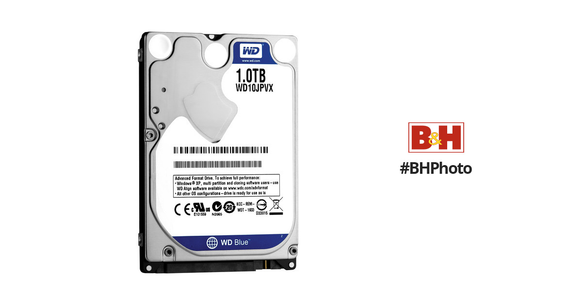 WD Blue Mobile WD10TPVT Disque dur interne 2.5'' SATA II 5200 tours/min 1  To