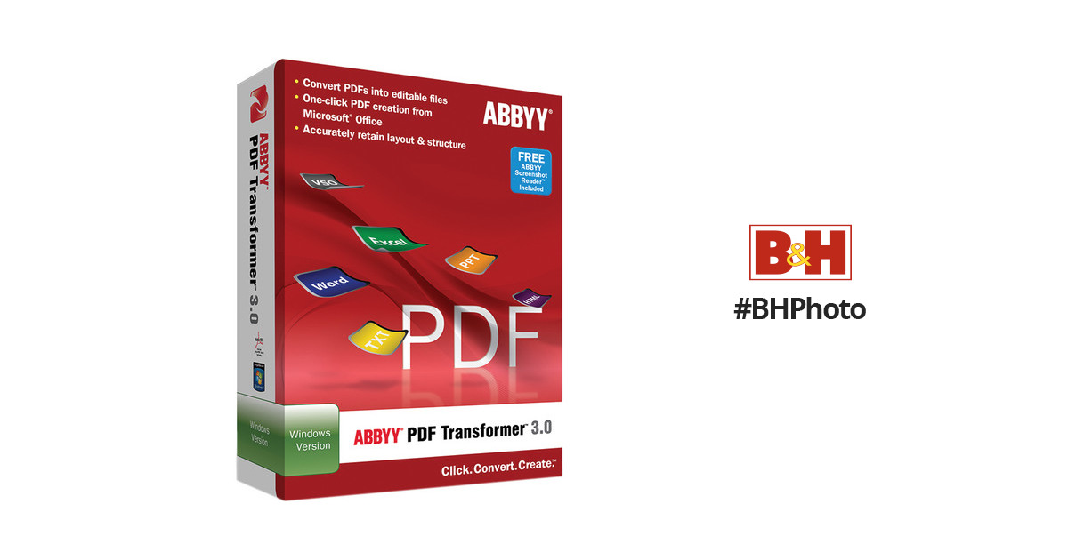 ABBYY PDF Transformer 3.0 (Software Download) PDFTFW3XE B&H