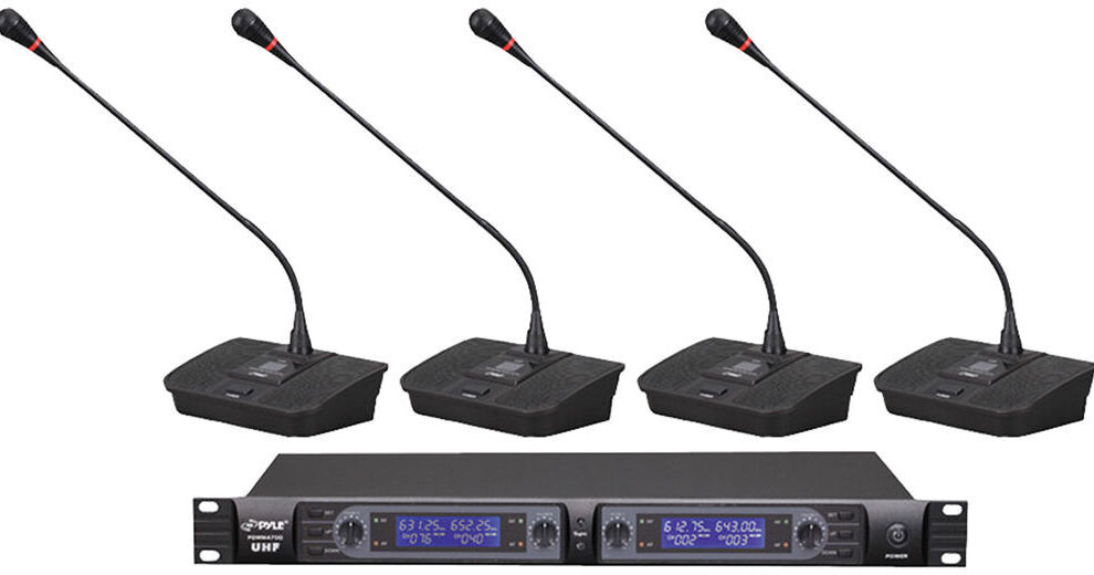 Pyle Pro PDWM4700 Professional Rack-Mount 4-Channel UHF PDWM4700