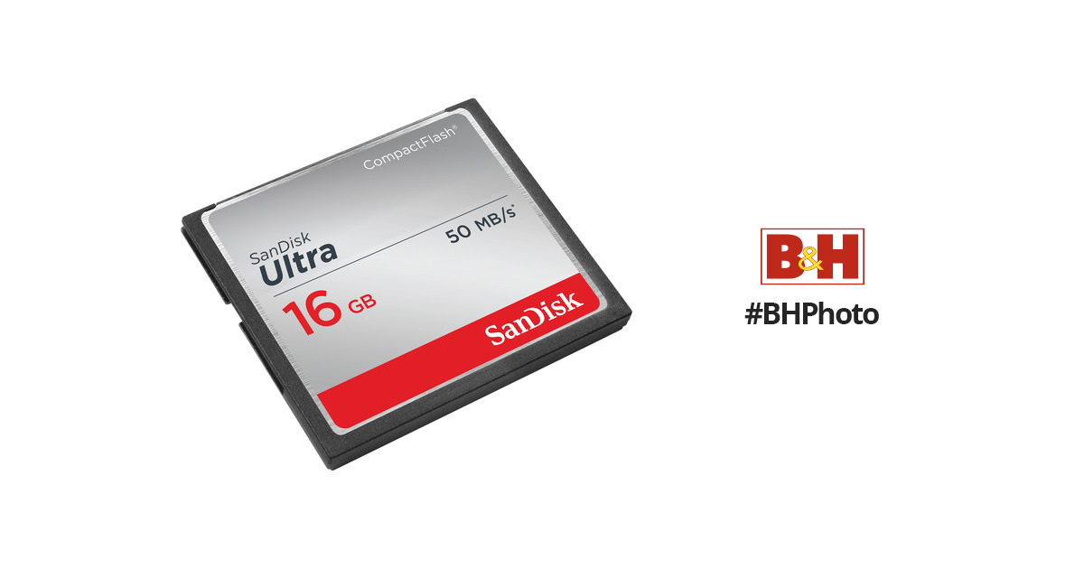 SanDisk Ultra 16GB CompactFlash 50 MB/S CF Speicherkarte SDCFHS-016G-G46 NEU&OVP 