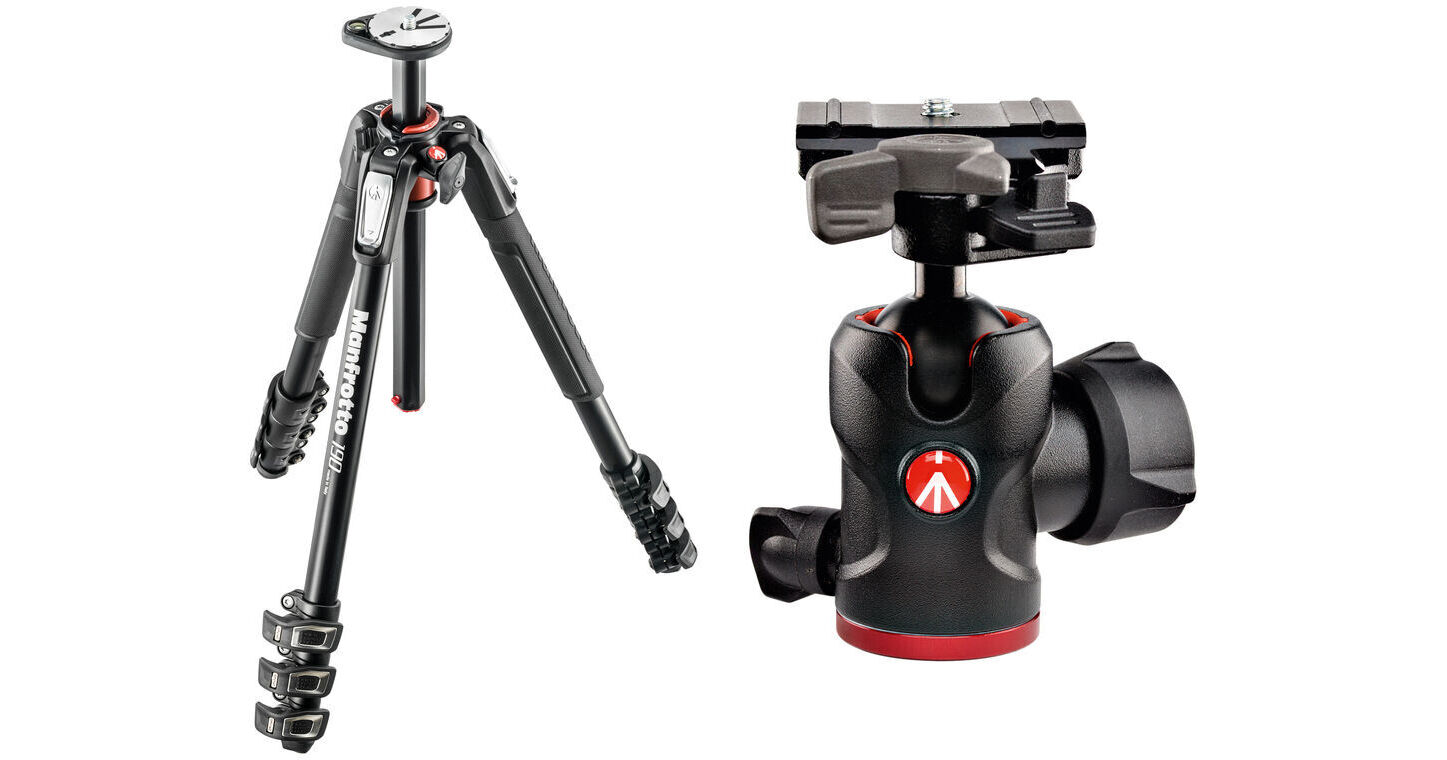 Manfrotto 190X AS alu tripod kit with Ball Head
