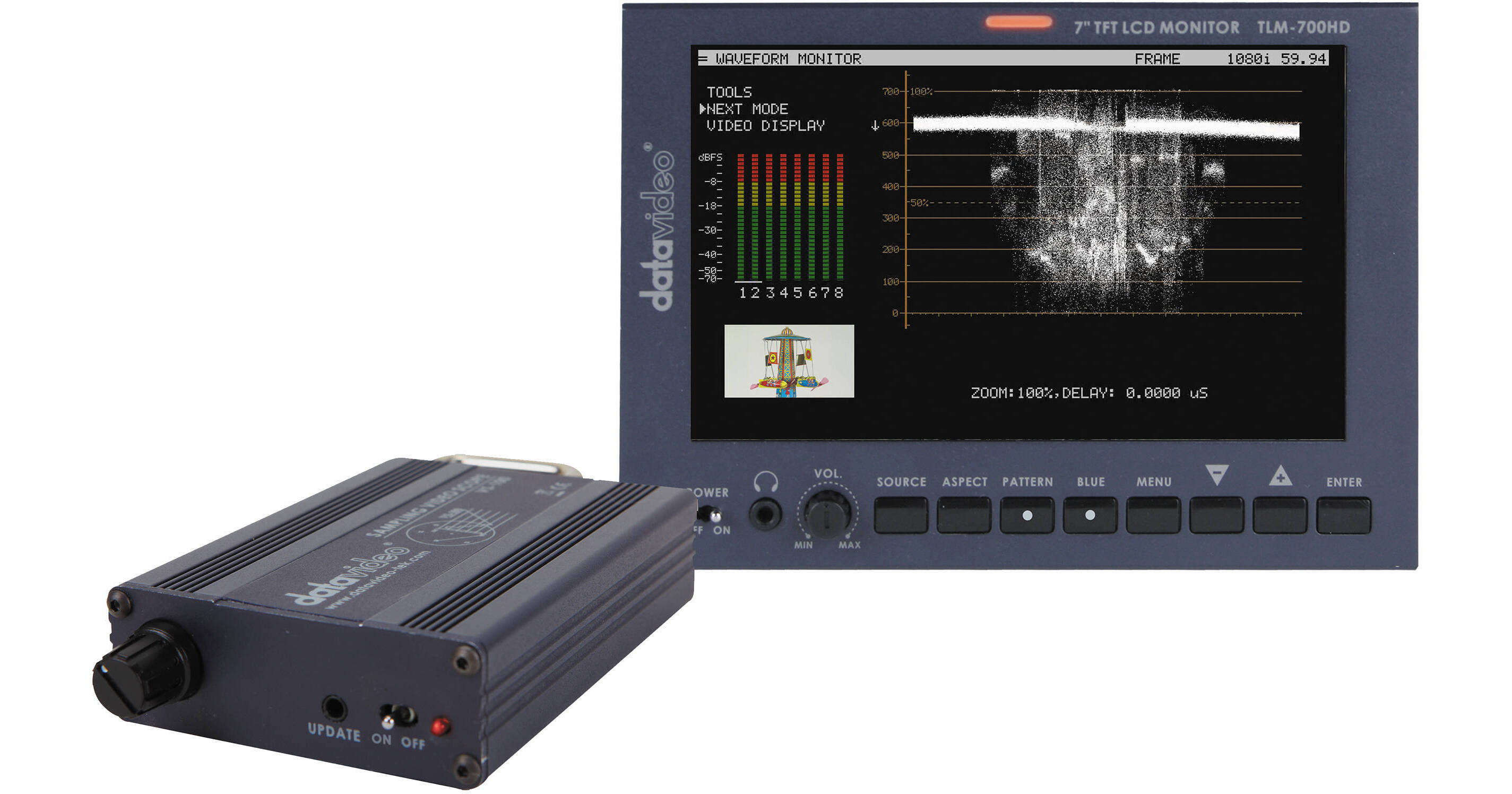 Datavideo VS-100 Waveform Vectorscope and TLM-700HD VS100-TLMK