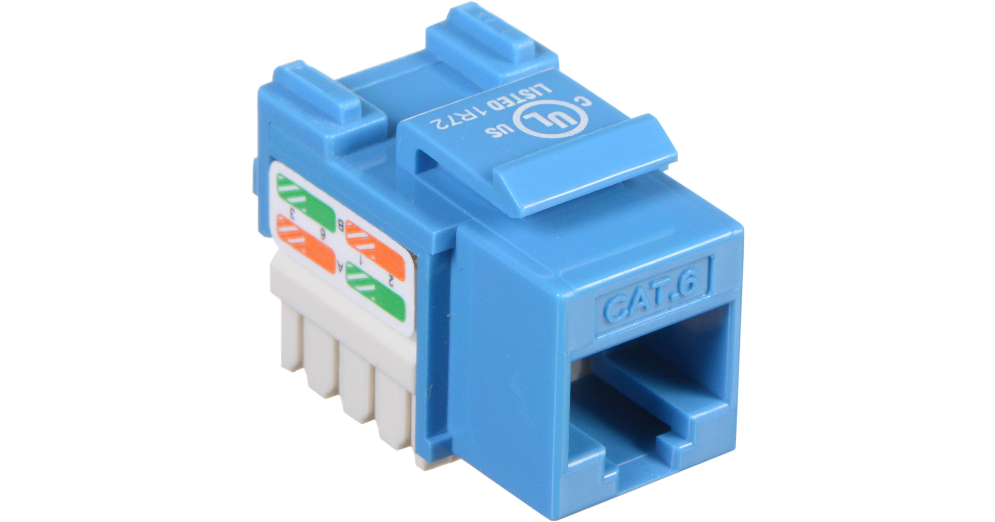 Tera Grand CAT6 Punch-Down Keystone Jack (Blue) KEYJ-CAT6PD-BL