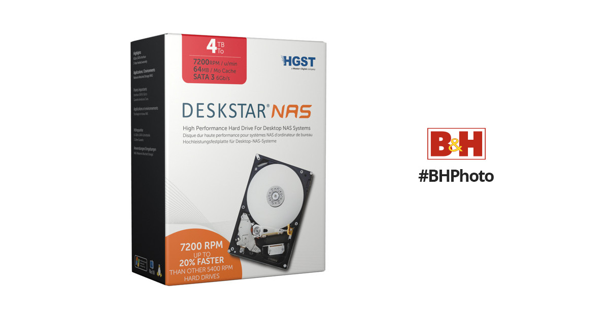 Hgst Disque Dur Interne HDD 4TB / 4TO 3.5 Pour DVR & PC Bureau à prix pas  cher