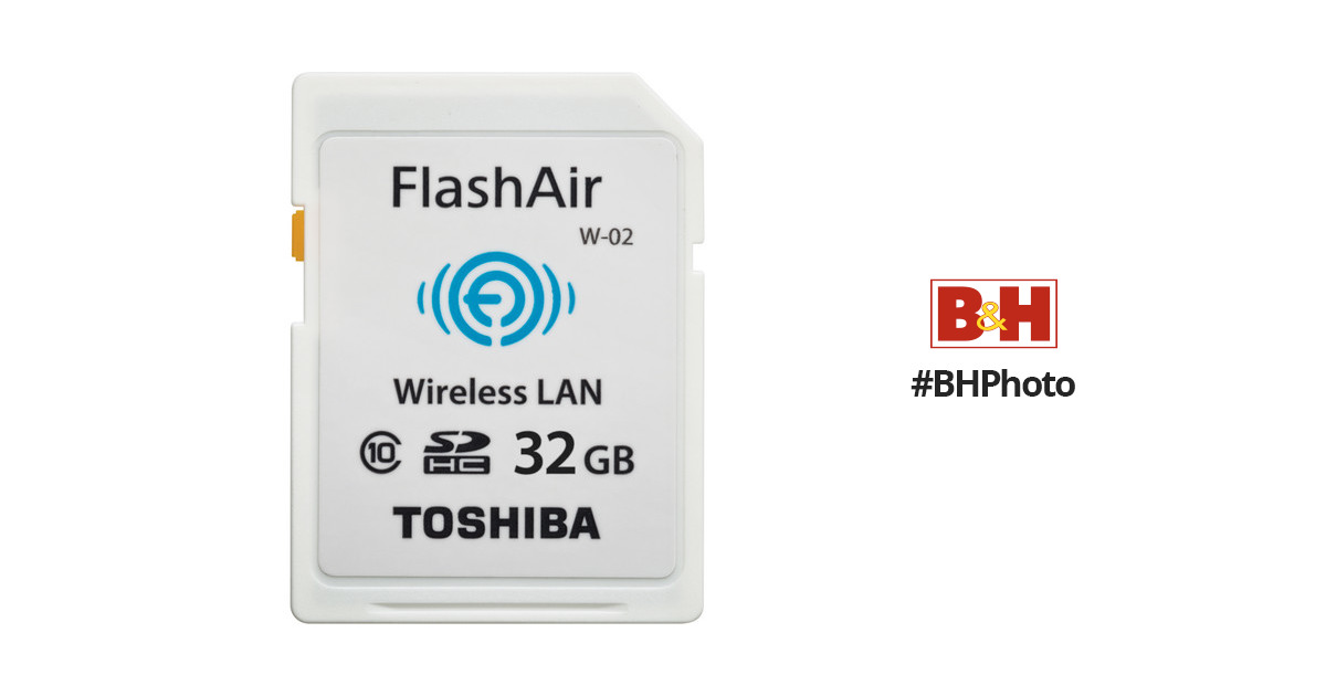 Toshiba 32GB FlashAir II Wireless SD Card PFW032U-1BCW B&H Photo