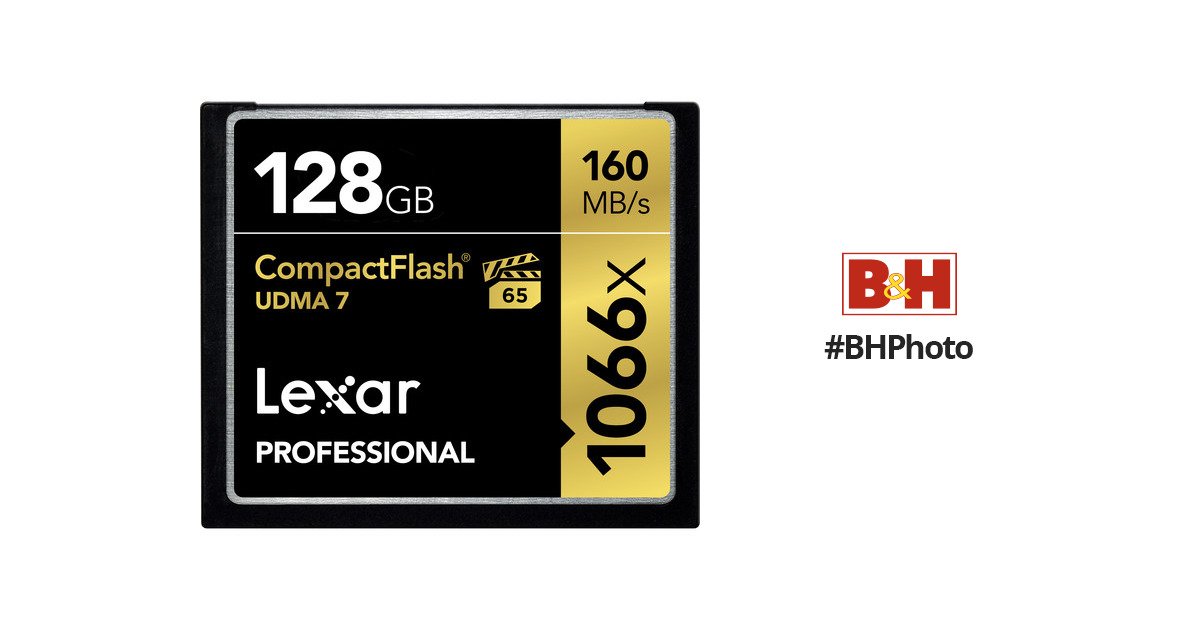 Lexar 128GB Professional 1066x CompactFlash LCF128CRBNA1066 B&H