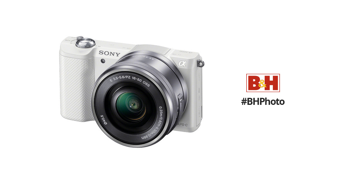 Sony Alpha a5000 Mirrorless Digital Camera ILCE5000L/W B&H Photo