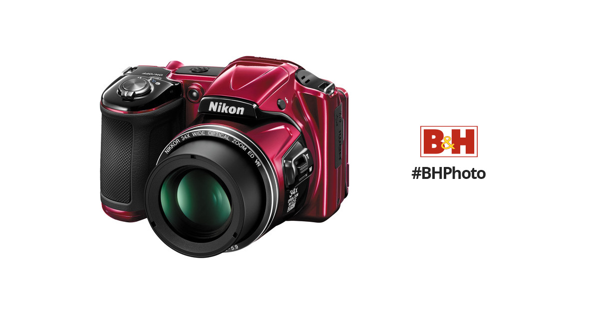 Nikon COOLPIX L830 Digital Camera (Red) 26440 B&H Photo Video