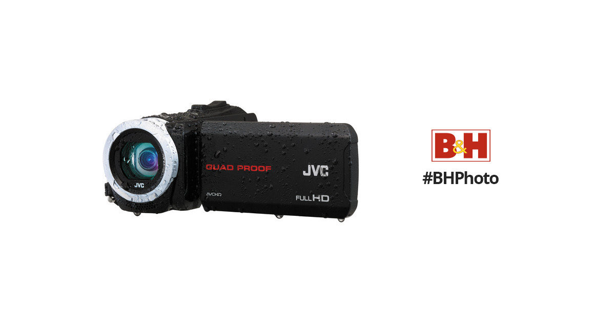 JVC GZ-R70 Quad-Proof HD Camcorder (Black) GZ-R70BUS B&H Photo