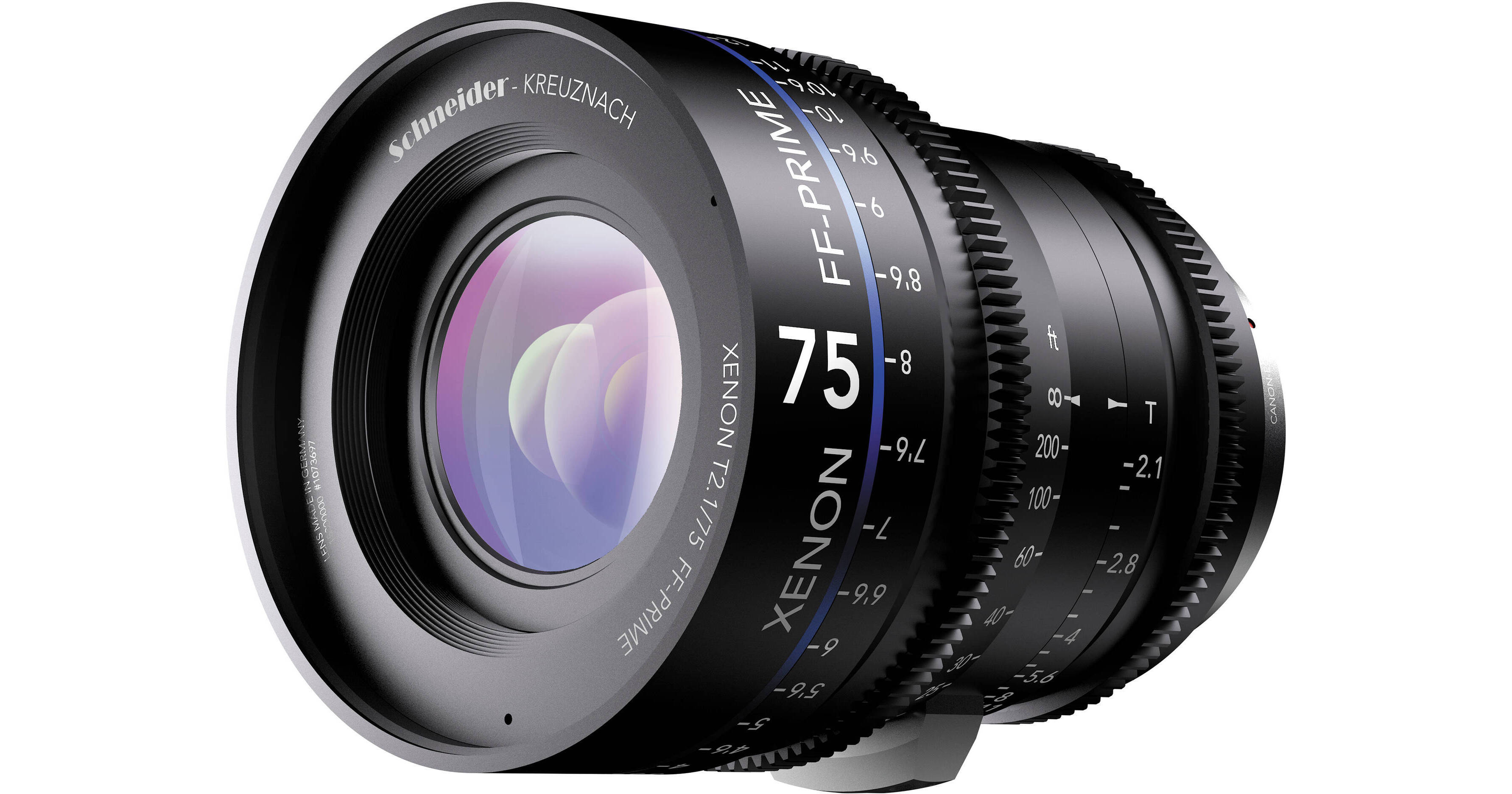 Schneider Xenon FF 75mm T2.1 Lens with ARRI PL Mount (Feet)