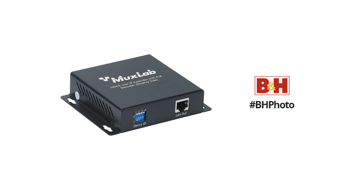 MuxLab HDMI over IP Decoder with PoE