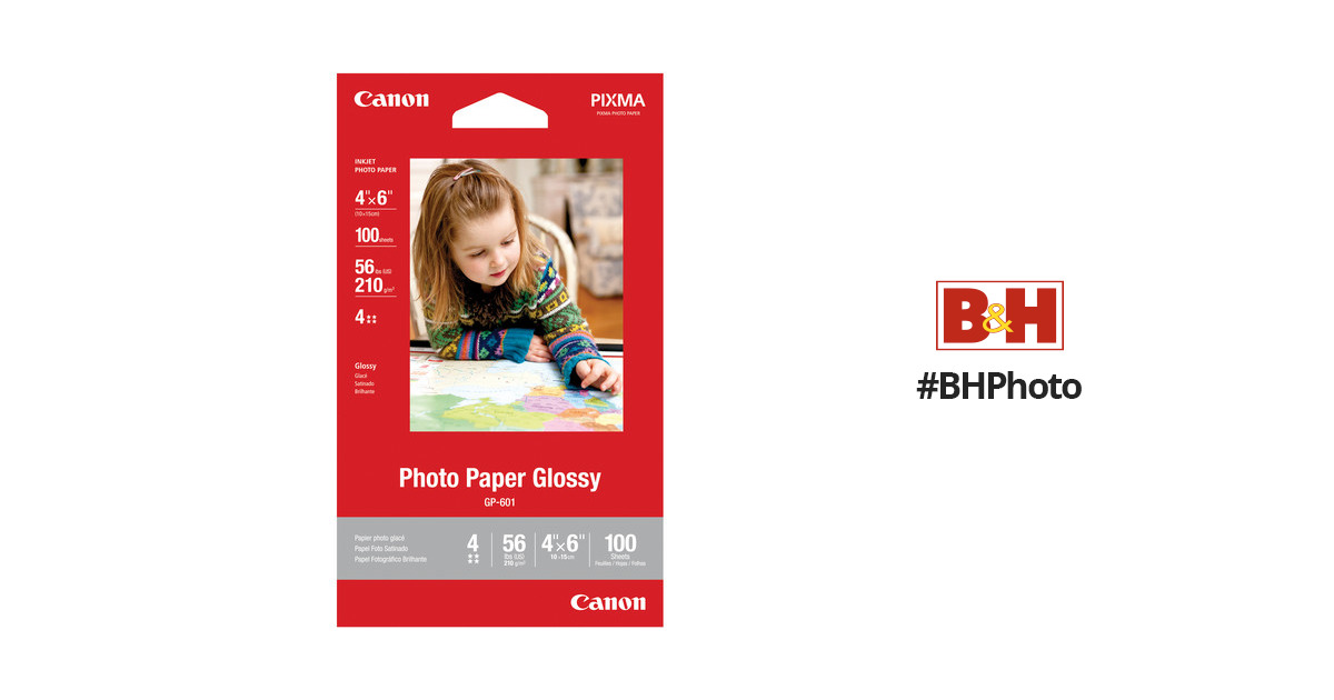 1433C002 CanonInk Glossy Photo Paper 4x 6 50 Sheets 